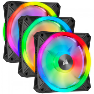 Corsair iCUE QL120 RGB 120mm PWM Triple Fan with Lighting Node CORE CO-9050098-WW