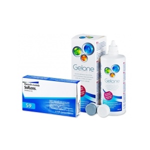 Bausch&Lomb SofLens 59 (6 lentile) + soluție Gelone, 360 ml - pachet avantajos