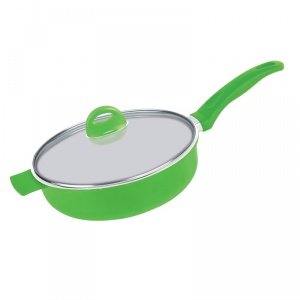 DeKassa Tigaie din aluminiu 24 cm, interior ceramic, verde
