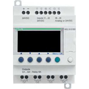 Schneider Electric SR3B102BD : Releu Inteligent Modular Zelio Logic - 10 I O - 24 V C.C. - Ceas - Afisaj