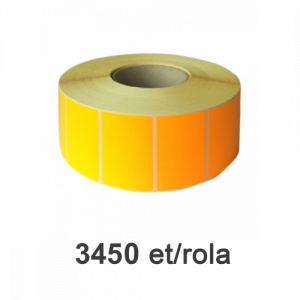 ZINTA Role etichete semilucioase portocalii fluo 70x40mm, 3450 et./rola - 70X40X3450-SGP-ORAF