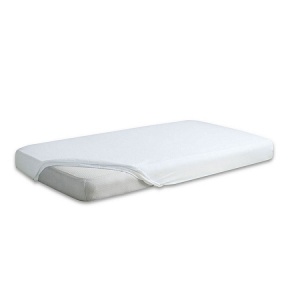 BabyMatex Cearceaf jerse din bumbac cu elastic 120x60 cm Alb 01