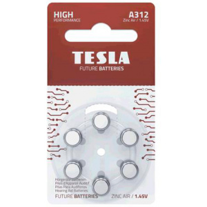 Tesla A312 Zinc Air Blister 6buc