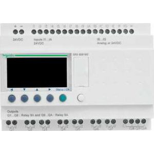Schneider Electric SR3B261FU : Releu Inteligent Modular Zelio Logic - 26 I O - 100 - 240 V C.A. - Ceas - Afisaj