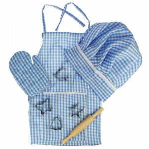 Bigjigs Set sortulet si accesorii, 8 piese, Albastru, 3 ani+