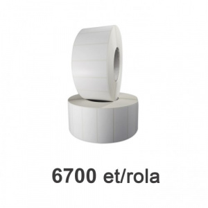 ZINTA Role etichete de plastic albe 70x30mm, 6700 et./rola - 70X30X6700-PE