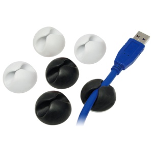 LogiLink Cable Organizer, black/white KAB0009