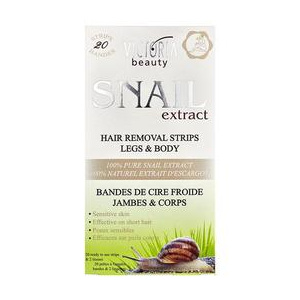 Camco Benzi depilatoare cu ceara rece pentru corp cu extract de melc Victoria Beauty, 20 buc