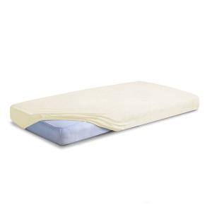 BabyMatex Cearceaf jerse din bumbac cu elastic 140x70 cm Ecru 02