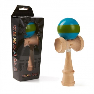 Momki Kendama, albastru si verde, 180x70x60mm