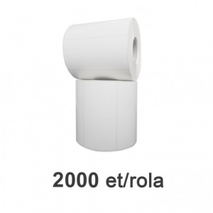 ZINTA Role etichete de plastic albe 110x64mm, 2000 et./rola - 110X64X2000-PE