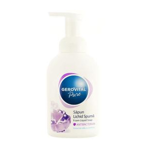 Gerovital Sapun Lichid Spuma Antibacterian - Pure Liquid Foam Soap Antibacterian, 300ml