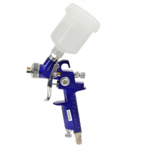 GeKo Pistol de vopsit cu aer comprimat, rezervorul pozitionat in sus 125 ml G01105, HVLP, 0.8mm