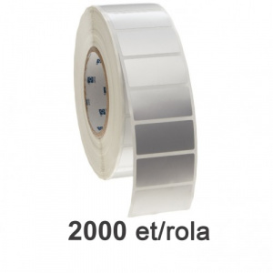 ZINTA Role etichete de plastic argintii 42x21mm, 2000 et./rola - 42X21X2000-PE-SILVER