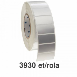 ZINTA Role etichete de plastic argintii 70x34mm, 3930 et./rola - 70X34X3930-PE-SILVER
