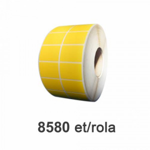 ZINTA Role etichete PE autodistructibile galbene 50x32mm, 8580 et./rola - 50X32X8580-PESEC-YEL-2R
