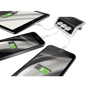 Leitz Power Charger 3-port USB negru satin 62070094