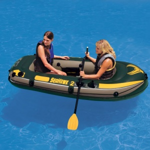 Intex Barca pneumatica 2 persoane + pompa + vasle Seahawk 2 68347