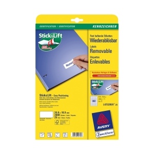 Avery Etichete indepartabile 35.6 x 16.9 mm 2000 etichete/top L4732REV-25