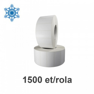 ZINTA Role etichete de plastic albe 70x35 mm, pentru congelate, 1500 et./rola - 70X35X1500-PP-DF