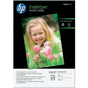 HP Hartie foto Everyday, lucioasa, A4, 100 coli