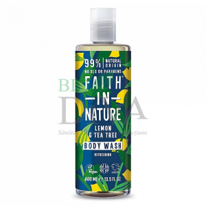 faith in nature Gel de dus si spuma de baie cu lamaie si tea tree 400ml