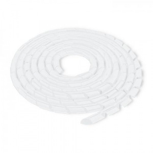 Qoltec Organizator cabluri , 10m, White 52264