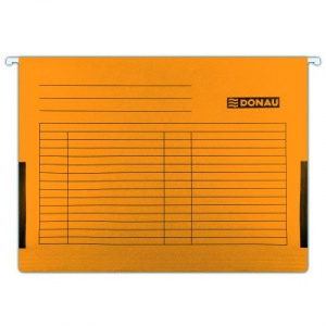 Donau Dosar suspendabil cu burduf si eticheta , bagheta metalica, 5 buc/set - orange