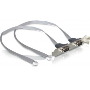 Delock Placa cu conectori (slot bracket) 2 x COM port cu distanta 2mm intre pini - 41791