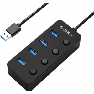 Orico W9PH4-U3 V1, 4 porturi, USB 3.0, negru