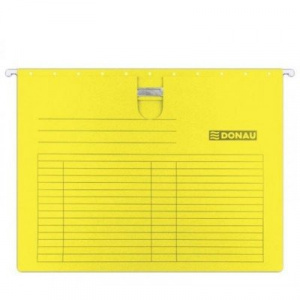 Donau Dosar suspendabil cu sina, carton 230g/mp, bagheta metalica, 5 buc/set - galben
