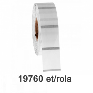 ZINTA Role etichete de plastic transparente 27x12mm, 19.760 et./rola - 27X12X19760-PET