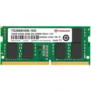 Transcend 16GB, DDR4-2666Mhz, CL19 TS2666HSB-16G