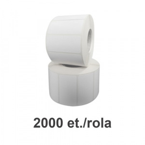 ZINTA Role etichete de plastic albe 50x25mm, fi.76 mm, 2000 et./rola - 50X25X2000-PE