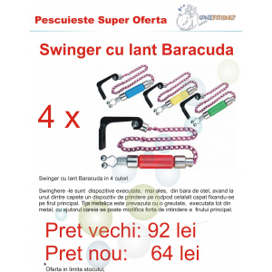 Baracuda Swinger cu lant, 4 culori, loc pentru starleti