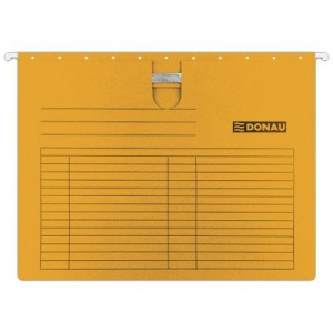 Donau Dosar suspendabil cu sina, carton 230g/mp, bagheta metalica, 5 buc/set - orange