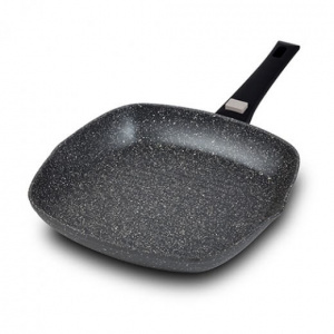 Nava Tigaie Grill 28 cm din aluminiu cu maner detasabil si invelis stone antiaderent Gaia NV 230 011
