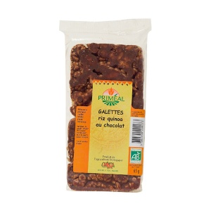 Primeal Turtite Bio de orez cu Quinoa si Ciocolata 70g