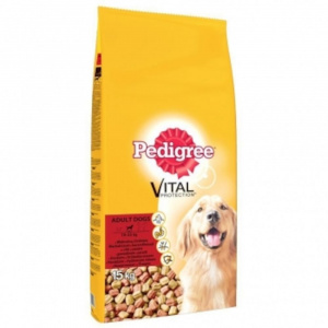 Pedigree Adult Talie Medie si Mare cu Vita si Pasare, 15 kg