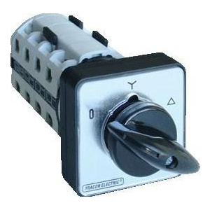 Tracon Electric Comutator stea-triunghi pentru motor - 400V, 50Hz, 32A, 5,5kW, 64x64mm, TKM-32C