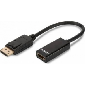 ASSMANN Adaptor DisplayPort 1.2 tata la HDMI Tip A mama 0.15m Negru