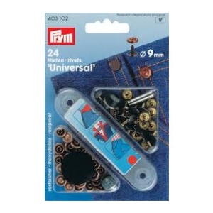 Prym 403102-RIVETI 9 MM CU DUBLA FATA ANTIC CUPRU\NEGRU (PRY)