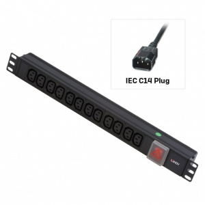 Lindy Prelungitor PDU 1U C14 la 12 prize C13 3m L29995