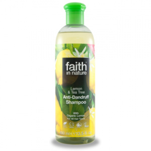 faith in nature Sampon anti-matreata, cu lamaie si tea tree, pt. toate tipurile de par, 400 ml