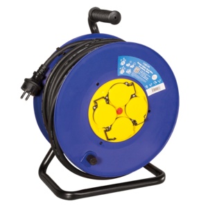 LogiLink Power cable reel with 4 sockets for indoor and outdoor use, IP44, 50m LPS503