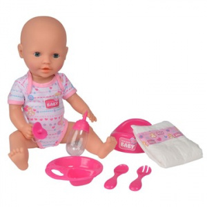 Simba New Born Baby 38 cm Bebe cu olita si accesorii