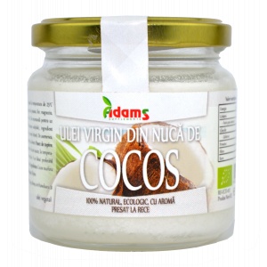 Adams Vision Ulei de Cocos Presat la Rece Ecologic/Bio 200ml