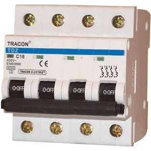 Tracon Electric Siguranţă automată, 4 poli, curba caracteristică C - 1A, 6kA TDZ-4C-1