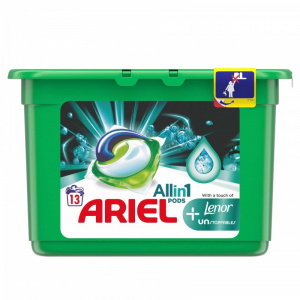 Ariel Detergent de rufe All in 1 Pods Lenor Unstoppables, 13 x 30 ml
