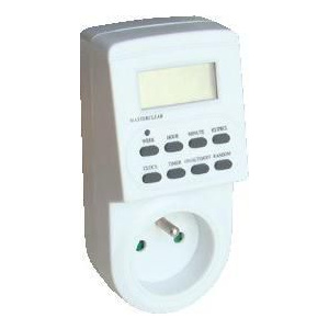 Tracon Electric Programator electronic cu priză, săptămânal,CP tip pin - 230V, 16A TKO-DHEF
